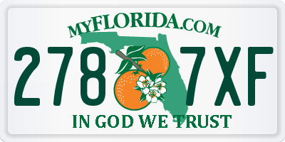 FL license plate 2787XF