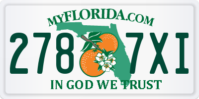 FL license plate 2787XI