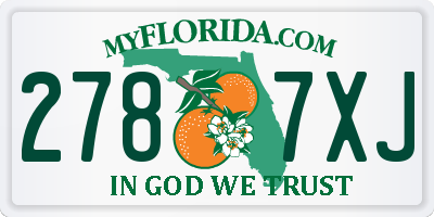 FL license plate 2787XJ