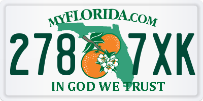 FL license plate 2787XK