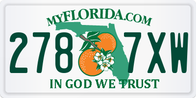 FL license plate 2787XW