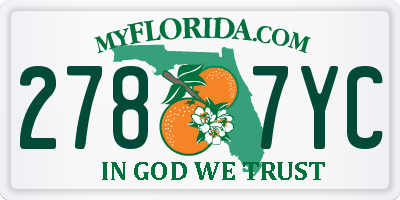 FL license plate 2787YC