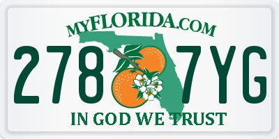 FL license plate 2787YG