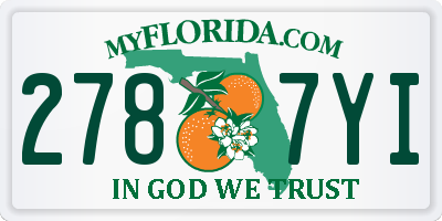 FL license plate 2787YI