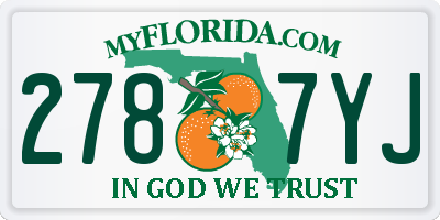 FL license plate 2787YJ