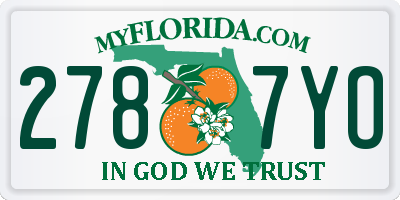 FL license plate 2787YO