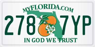 FL license plate 2787YP