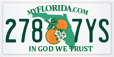 FL license plate 2787YS