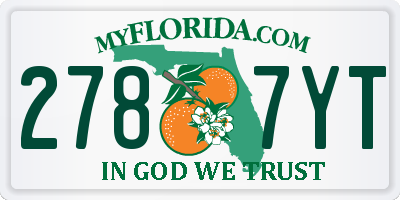 FL license plate 2787YT
