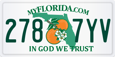 FL license plate 2787YV