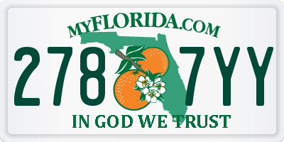 FL license plate 2787YY