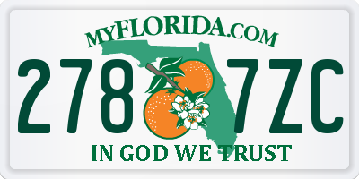 FL license plate 2787ZC