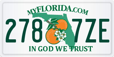 FL license plate 2787ZE