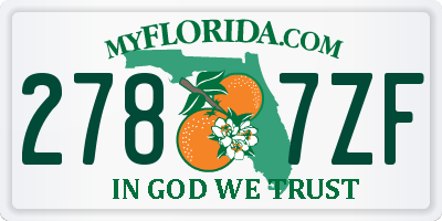 FL license plate 2787ZF