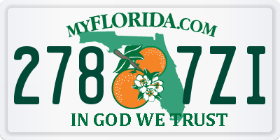 FL license plate 2787ZI