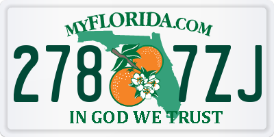 FL license plate 2787ZJ