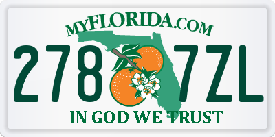 FL license plate 2787ZL