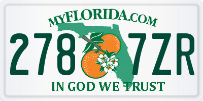 FL license plate 2787ZR