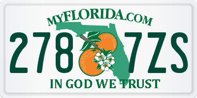 FL license plate 2787ZS