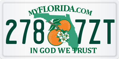 FL license plate 2787ZT