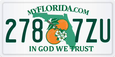 FL license plate 2787ZU