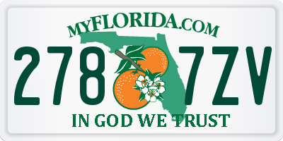 FL license plate 2787ZV
