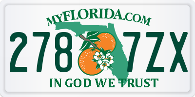 FL license plate 2787ZX