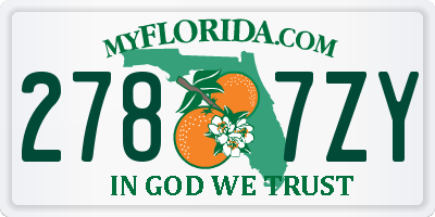 FL license plate 2787ZY