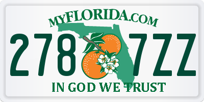FL license plate 2787ZZ