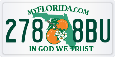 FL license plate 2788BU