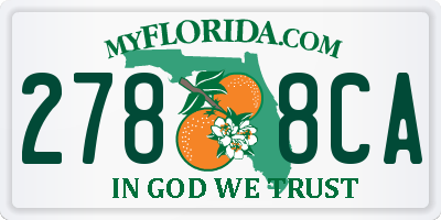 FL license plate 2788CA