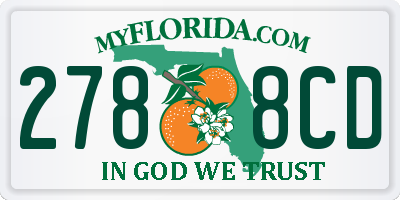 FL license plate 2788CD
