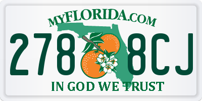 FL license plate 2788CJ