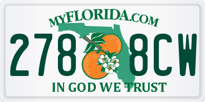 FL license plate 2788CW