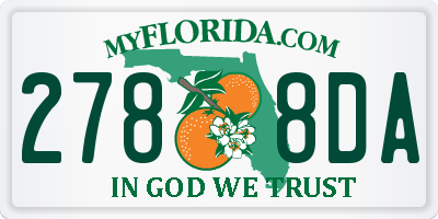 FL license plate 2788DA