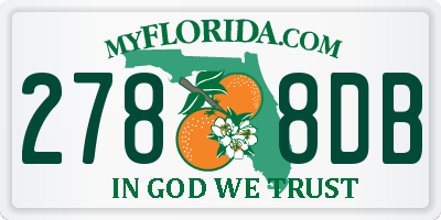 FL license plate 2788DB