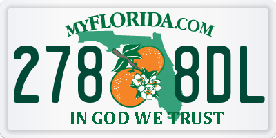 FL license plate 2788DL