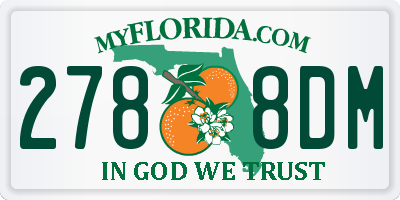 FL license plate 2788DM