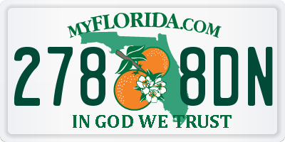 FL license plate 2788DN