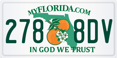 FL license plate 2788DV
