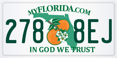 FL license plate 2788EJ