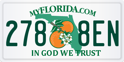 FL license plate 2788EN