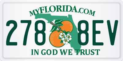 FL license plate 2788EV