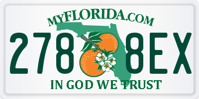 FL license plate 2788EX