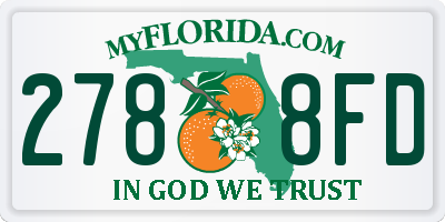 FL license plate 2788FD