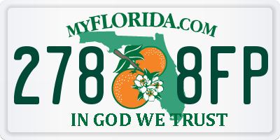 FL license plate 2788FP
