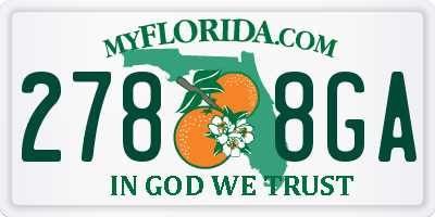 FL license plate 2788GA