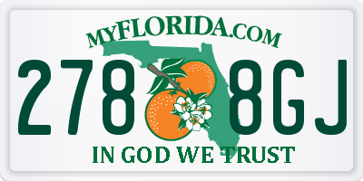 FL license plate 2788GJ