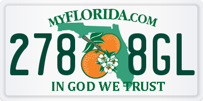 FL license plate 2788GL