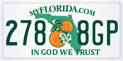 FL license plate 2788GP